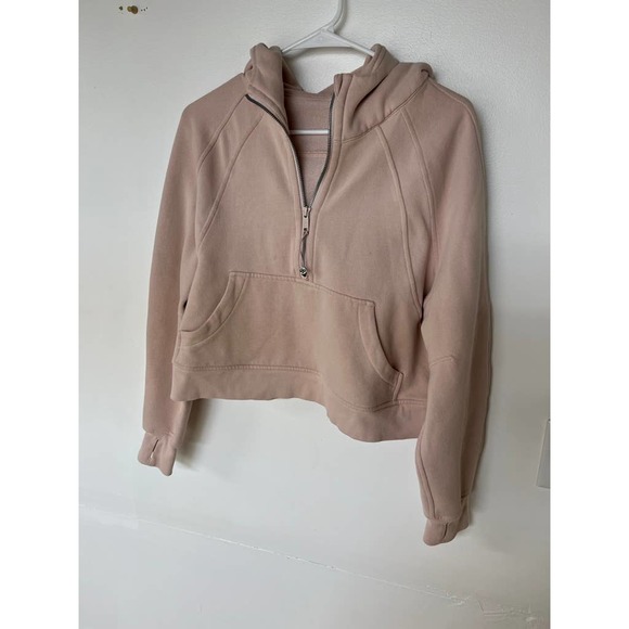 lululemon athletica Tops - Lululemon Pink Scuba Hoodie 1/2 Zip